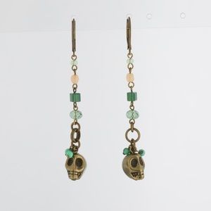 Isabel Marant Crystal Skull Drop Earrings